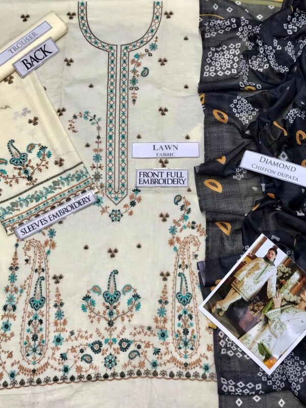 coco lawn 3pc embroided
